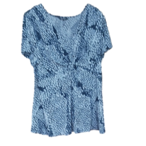 Daisy Fuentes Blue Patterned Top
